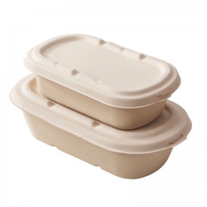 Bioegradable fødevarer Emballering af majsstivelse Pakke Frokost Boks Komporativt mikrobølgeligt Clamshell Tag ud Food Containere