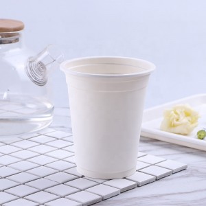 Miljøvenlige komposterbare kopper PLA majsstivelseskontor brugt engangsbionedbrydelig kop