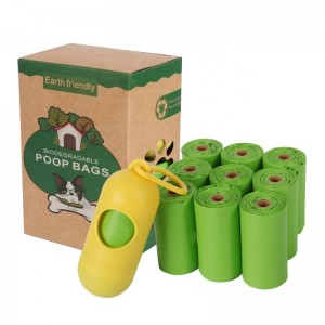 Komponistisk bortskaffelse af Pet Poop Bags Eco Friendly Dog Poop Bags Cornstivelses Bionedbrydelige Bags