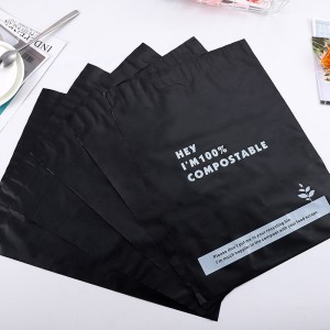 Brugerdefineret Design Compostable Postage Bag Eco Friendly Cornstivelse Mailer Bag Bionedbrydelig Express Bag