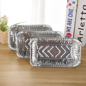 Bionedbrydelige disposable full difference size aluminiumfolie fast food bagebakke container
